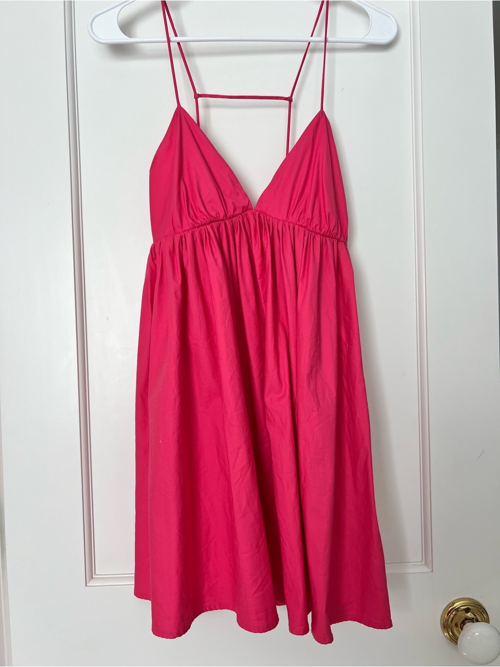 Reformation Bright Pink Spaghetti Strap Sundress